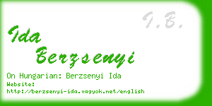 ida berzsenyi business card